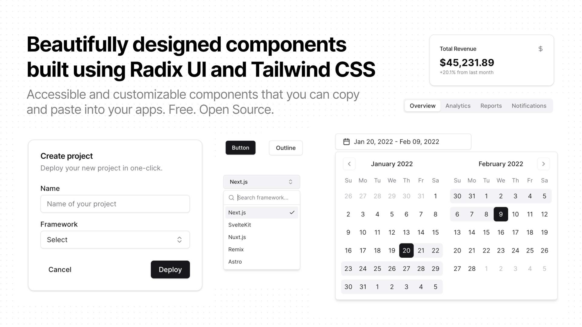 shadcn/ui unter Next.js